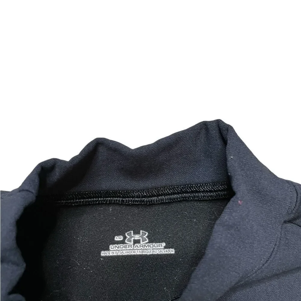 UNDER ARMOUR Mock Neck Layering Shirt Black Youth Large - Picture 4 of 4